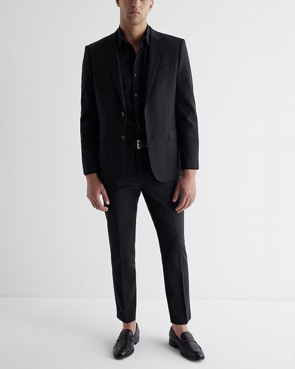 Extra Slim Black Modern Luxury Tech Suit