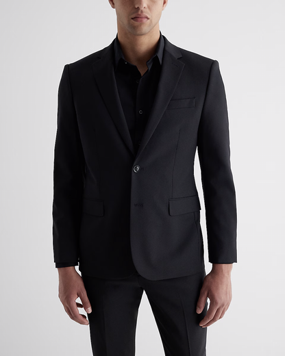 Extra Slim Black Modern Luxury Tech Suit