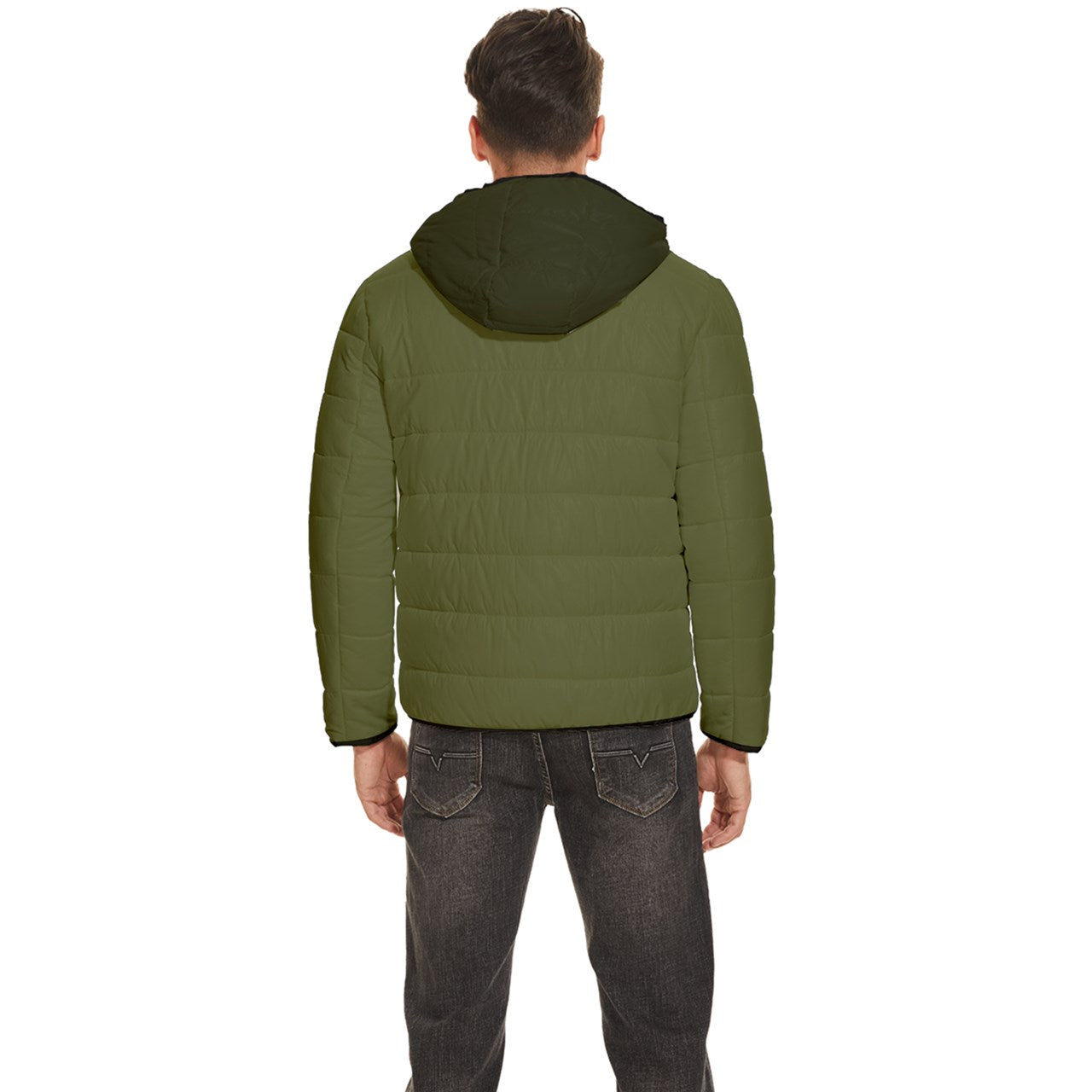 Puffer Hooded jacket Quilted Army Green Jacket