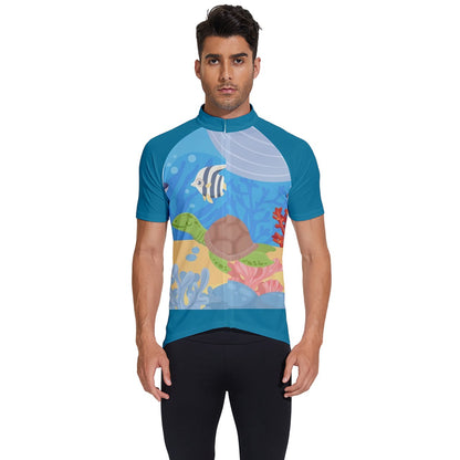 Short Sleeve Cycling Jersey - Sea Blue