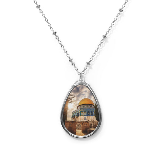 Palestine Jerusalem Oval Necklace