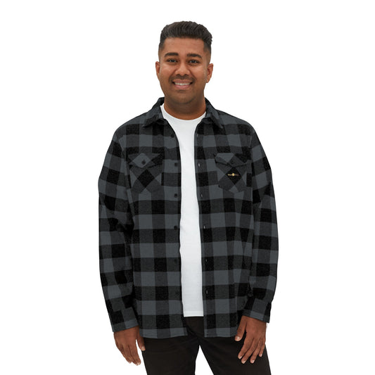 Plaid Men Luxury Flannel Shirt - Charcoal Heather