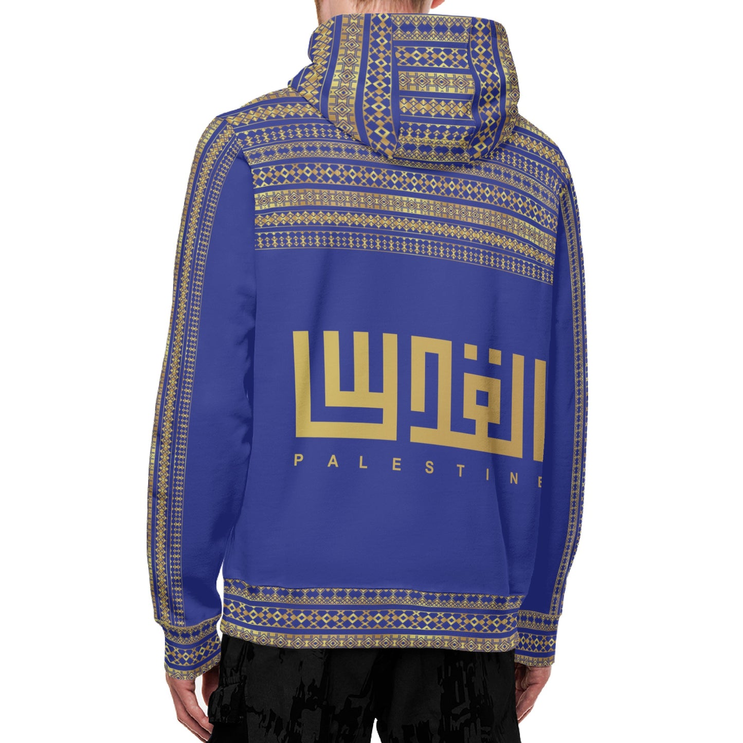 Decoration Full Zip Dark Blue Hoodie