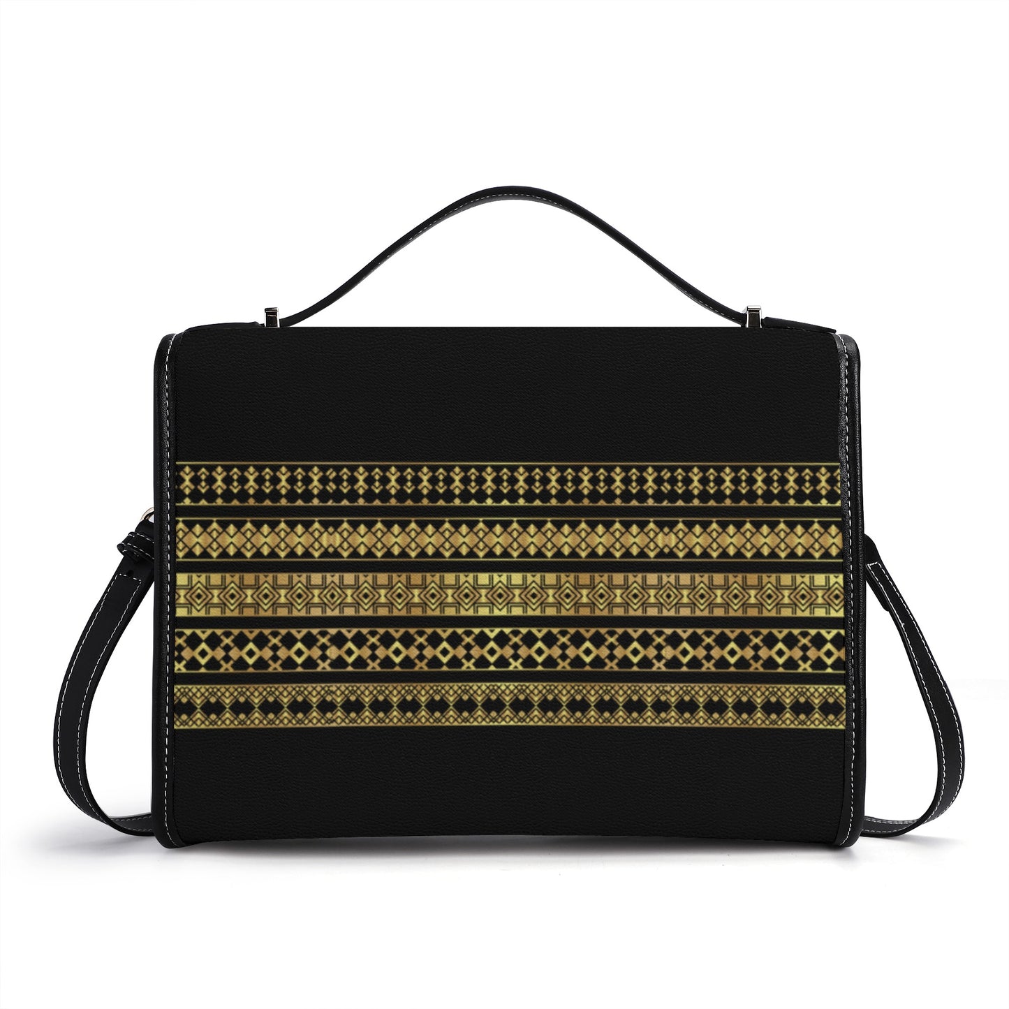 PU Leathe Elegant Black Shoulder Bag