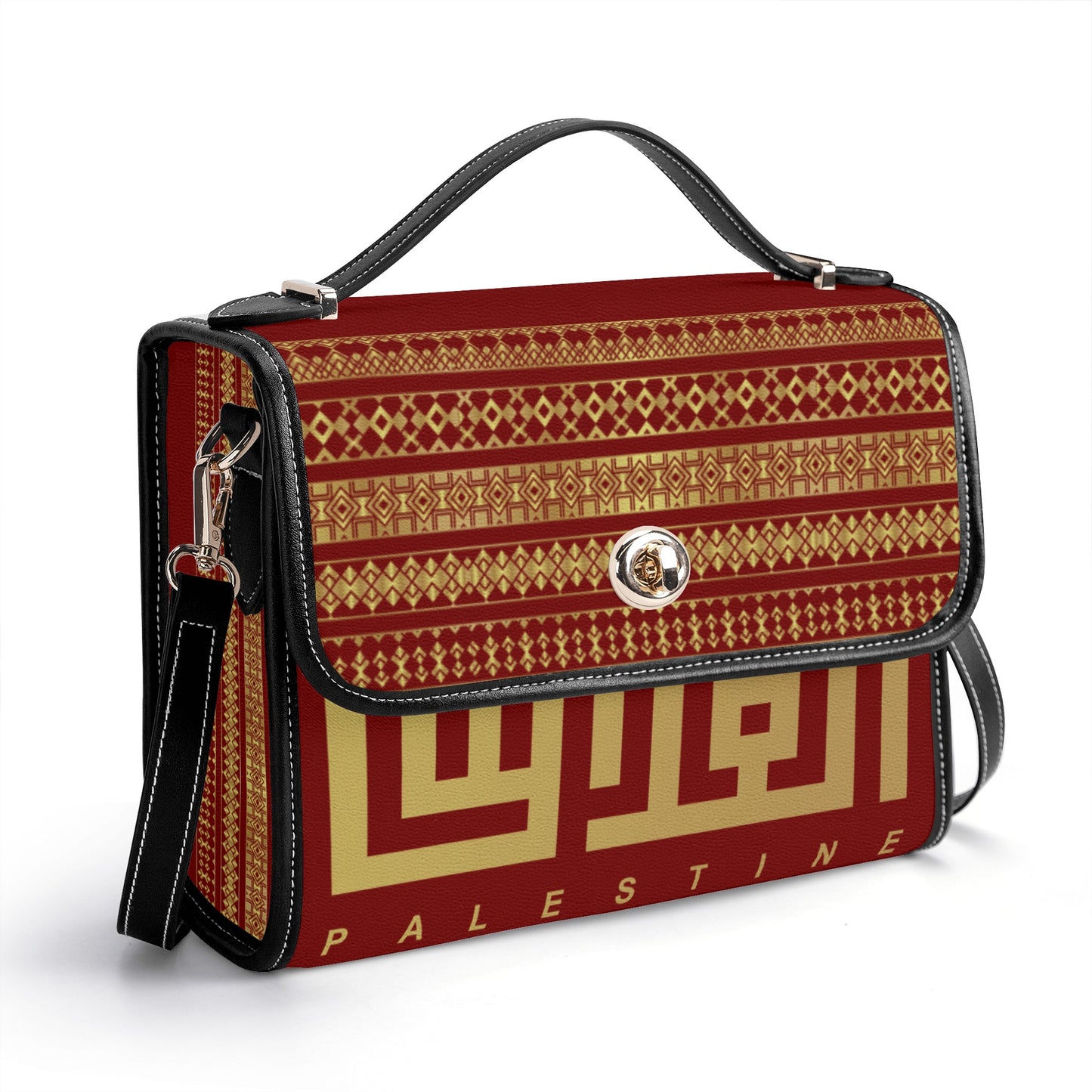 PU Leathe Elegant Red Velvet Shoulder Bag