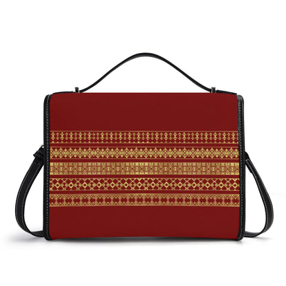 PU Leathe Elegant Red Velvet Shoulder Bag