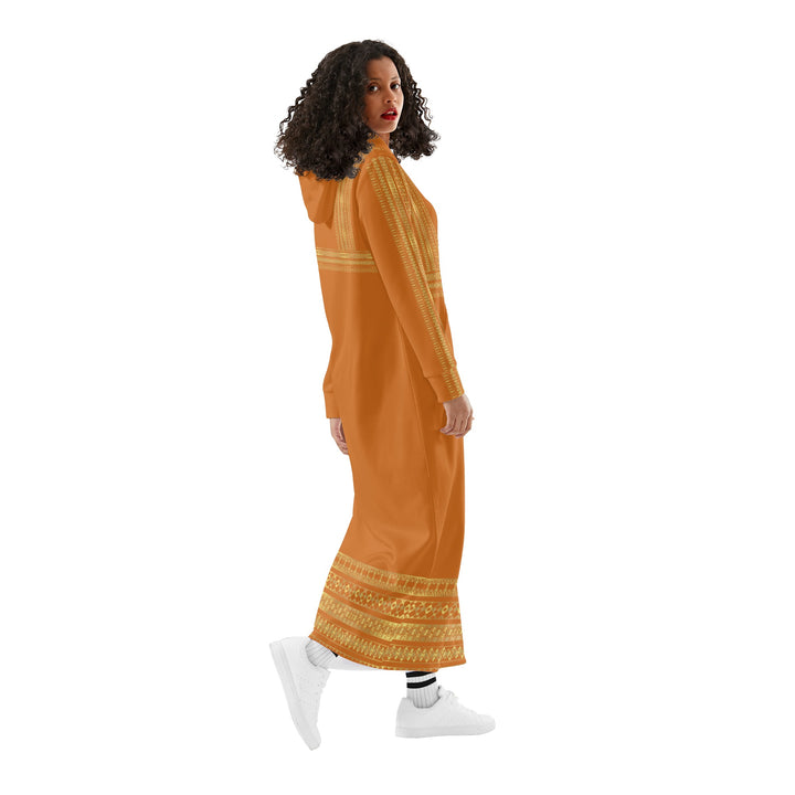 Peru Casual Long Hoodie Dress