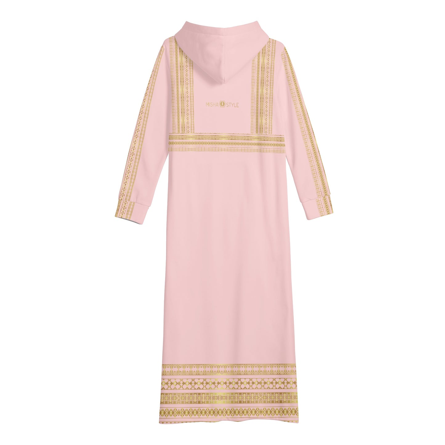 Light Royal Pink Casual Long Hoodie Dress