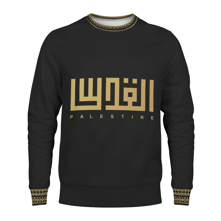 Kids Jerusalem Word Sweater - Black