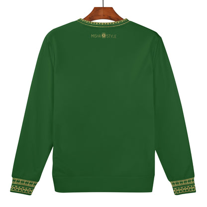 Soft Kids Word Velvet Green Sweater