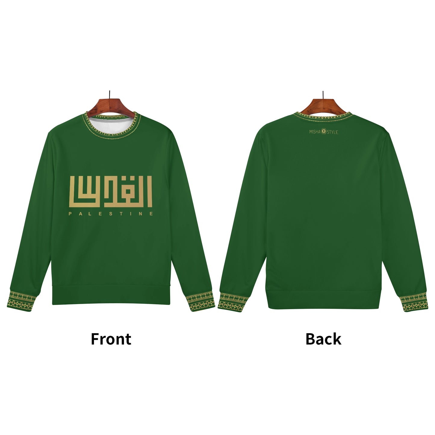 Soft Kids Word Velvet Green Sweater