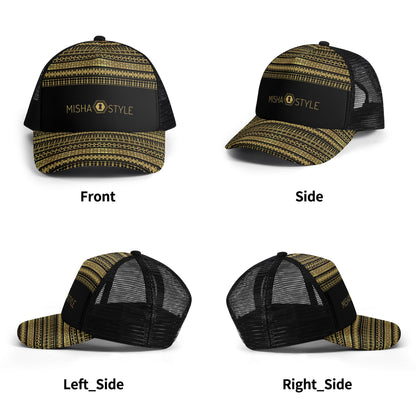 Kids Solo Pattern Mesh Trucker Black Hats