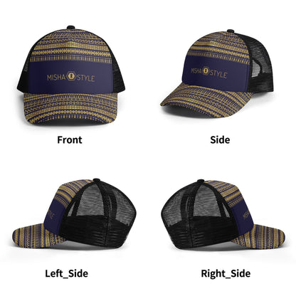 Kids Solo Pattern Mesh Trucker Dark Blue Hats