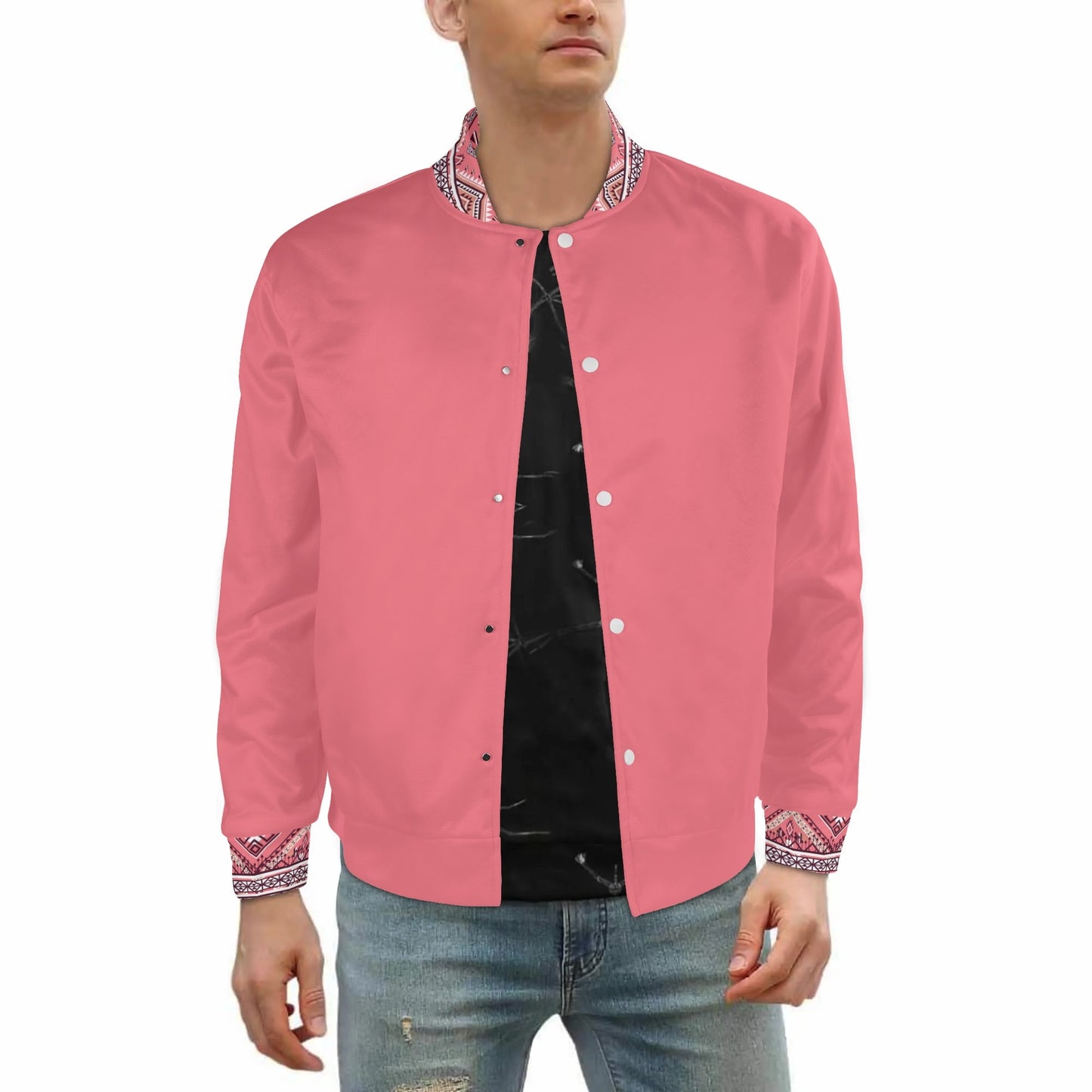 Classy Begonia Varsity Bomber Baseball Jacket