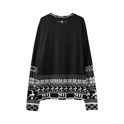 Unisex Christmas Loose Casual Black Sweater