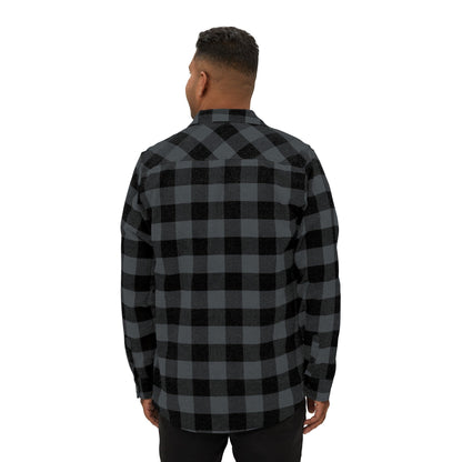 Plaid Men Luxury Flannel Shirt - Charcoal Heather