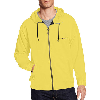 Classic Zip Yellow Hoodie