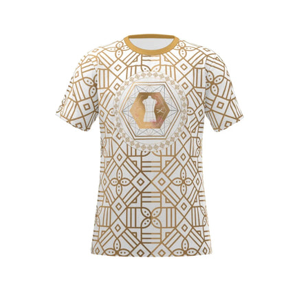 Decoration Misha Men's O-Neck T-Shirt - Gold White