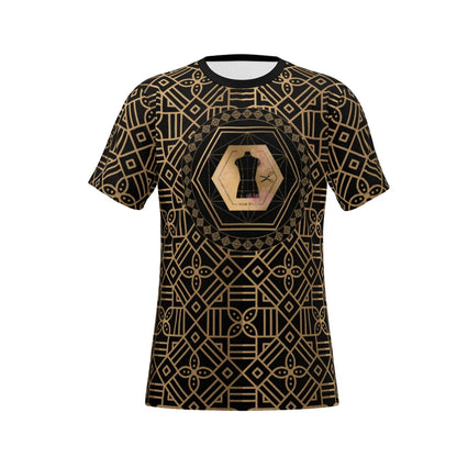 Decoration Misha Men's O-Neck T-Shirt - Gold Black