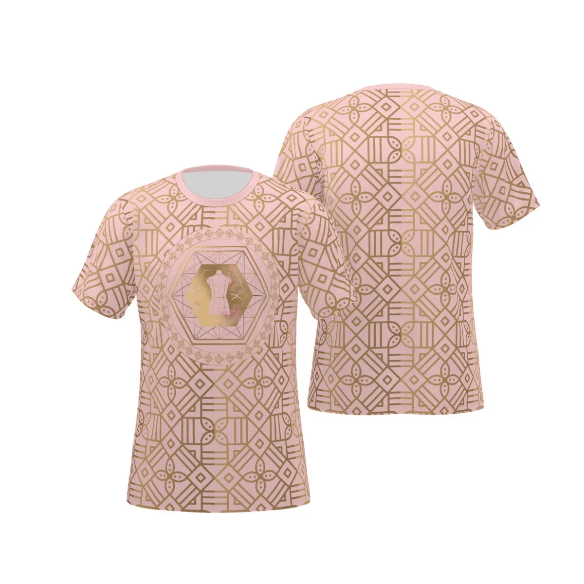 Decoration Rose Gold O-Neck T-Shirt