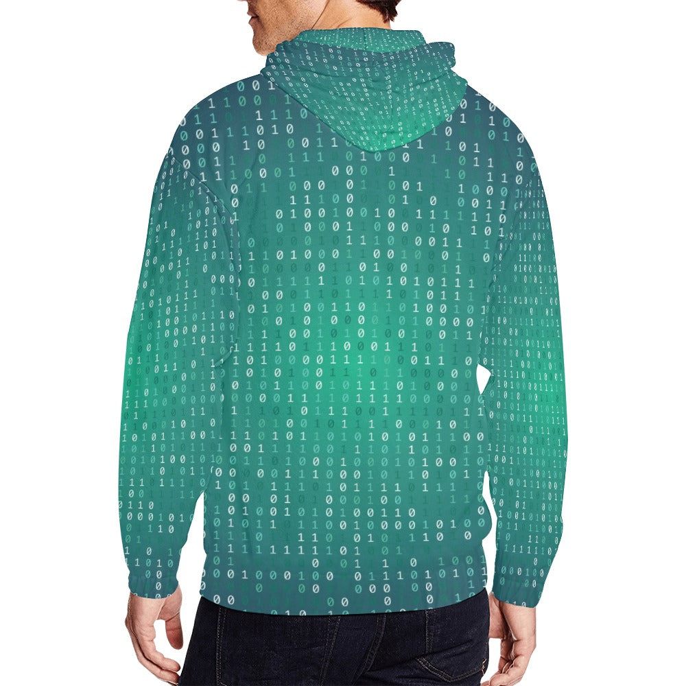 Digital Classic Zip Illuminating Emerald Hoodie