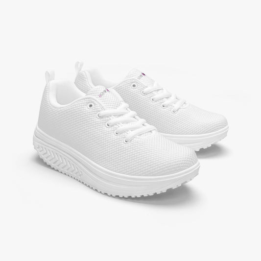 Casual Women’s Mesh Rocking Shoes - White