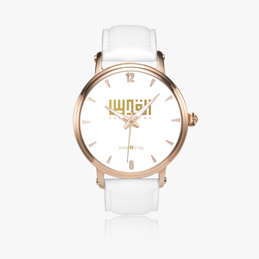 Unisex Automatic Watch (Rose Gold) - White Leather