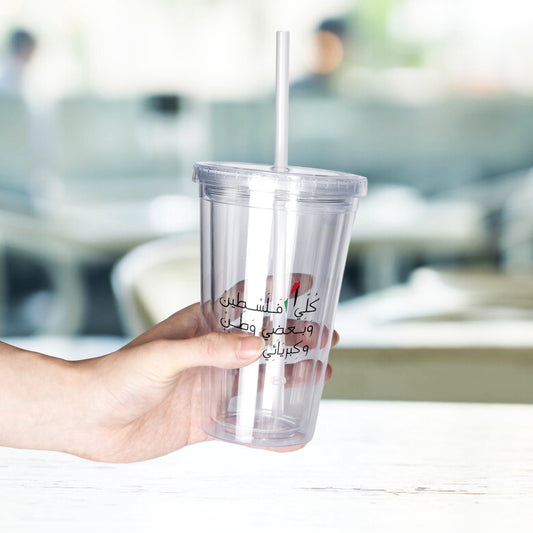 Double Wall Plastic Tumblers with Straw