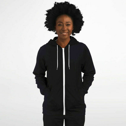 Faith Athletic Zip-Up Black Hoodie