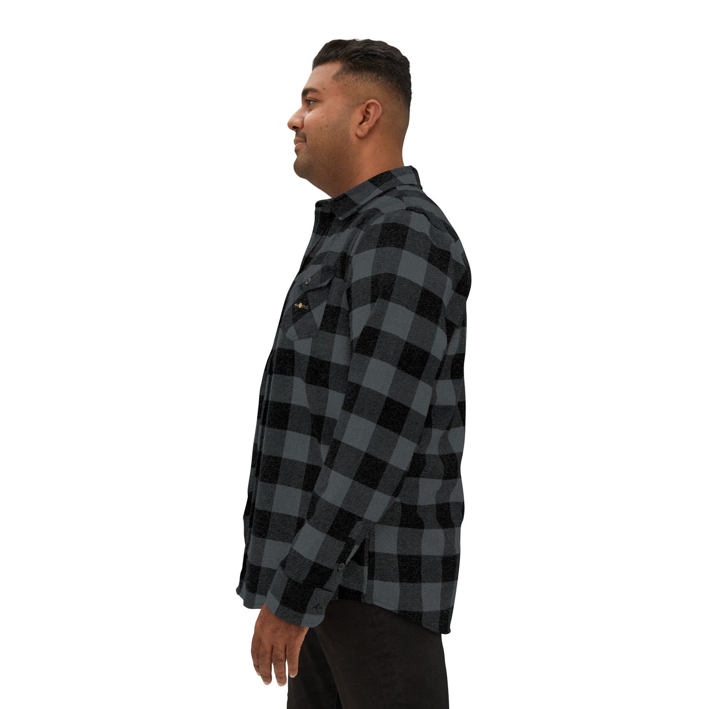 Plaid Men Luxury Flannel Shirt - Charcoal Heather