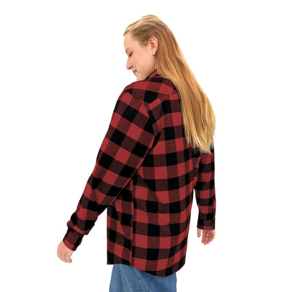 Red Plaid Women Luxury Flannel Shirt