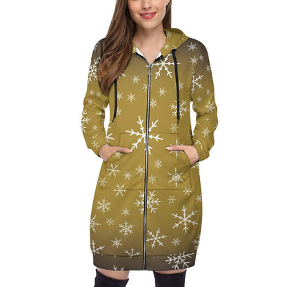 Women's Warm Snow long Hoodie - Lime