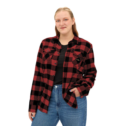 Red Plaid Women Luxury Flannel Shirt