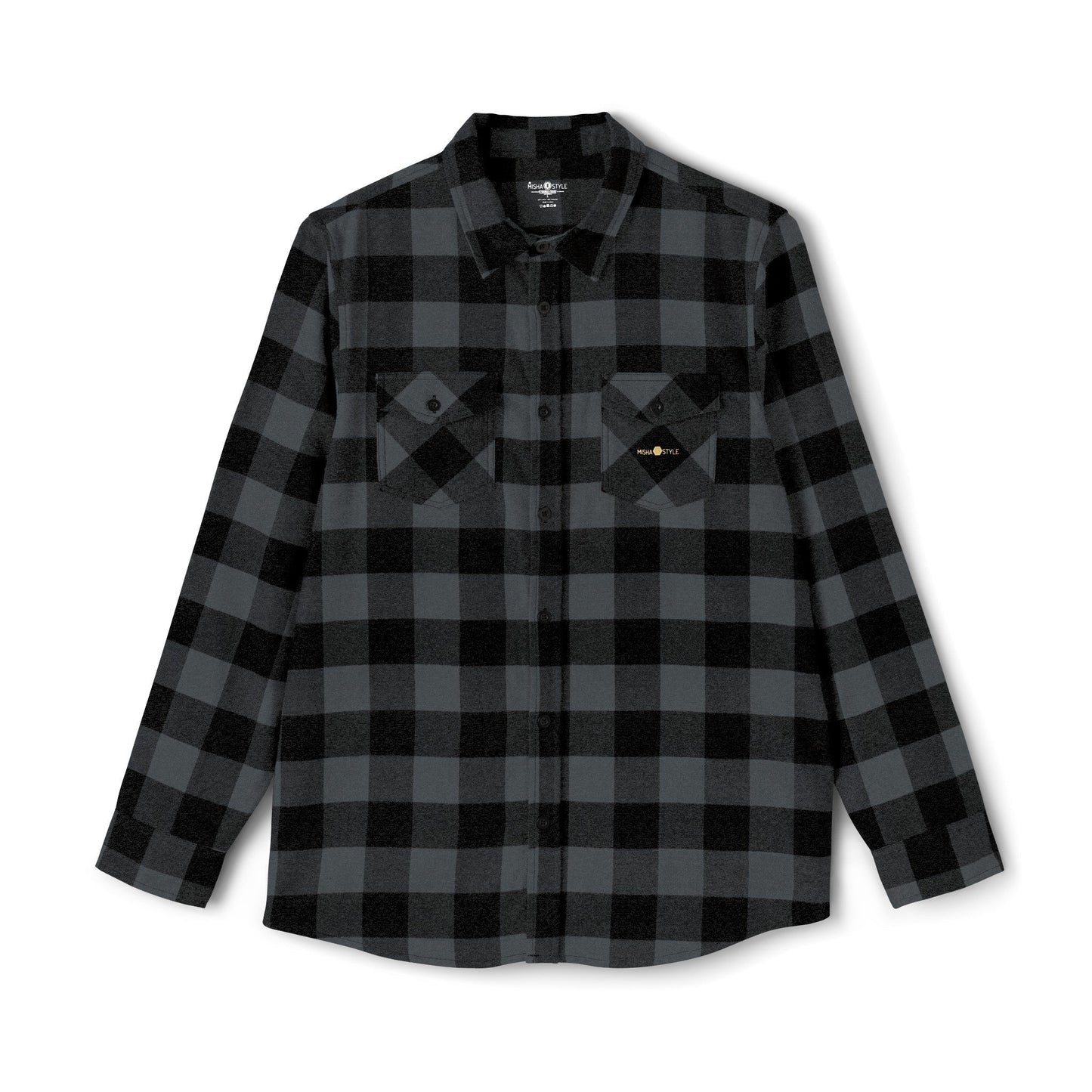 Plaid Men Luxury Flannel Shirt - Charcoal Heather