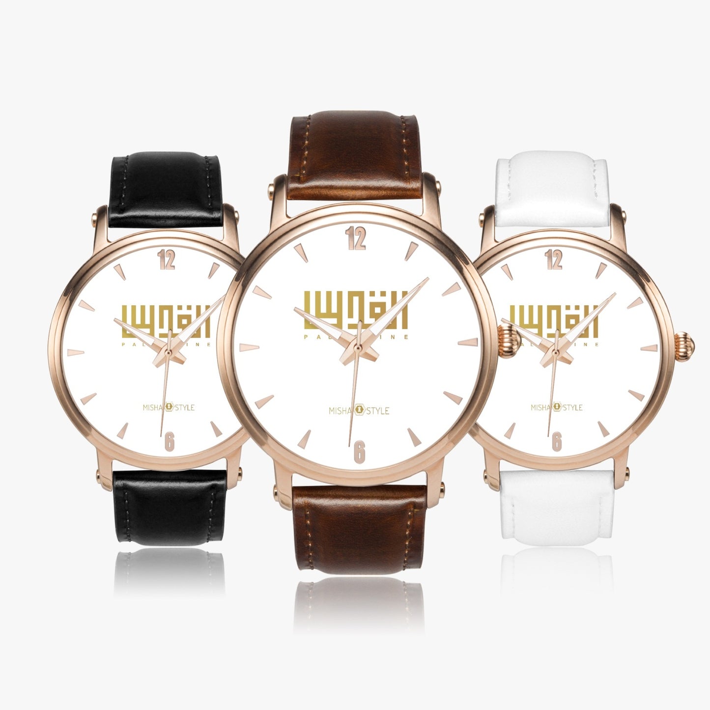 Unisex Automatic Watch (Rose Gold) - White Leather