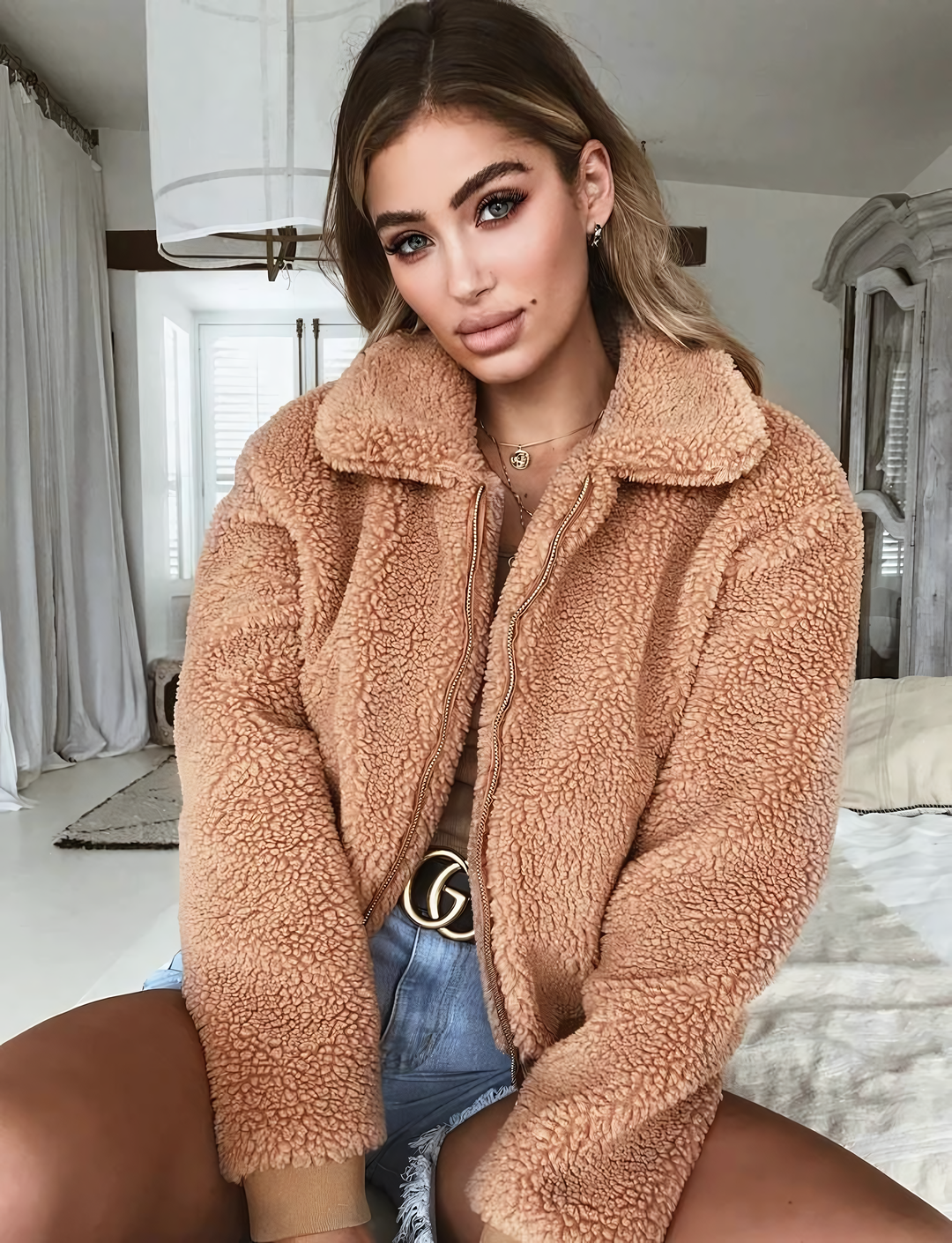 Cardigan Warm Fluffy Long Sleeve Jackets