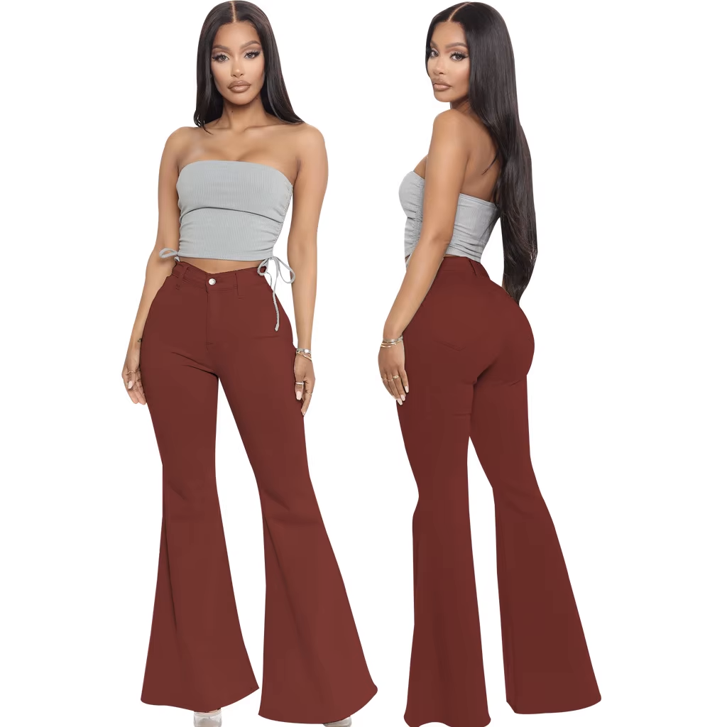 Plus Size Stretch High Waist Flare Jeans