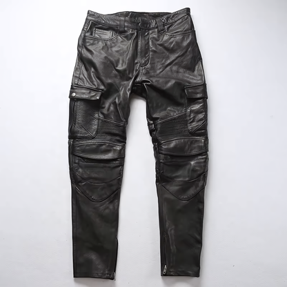 Cowhide Genuine LeatherSlim Sweatpants