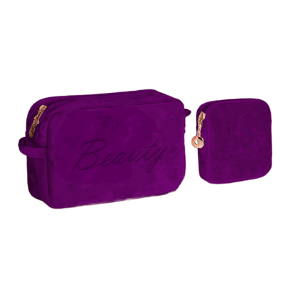 Luxury Velvet Makeup Bags Set