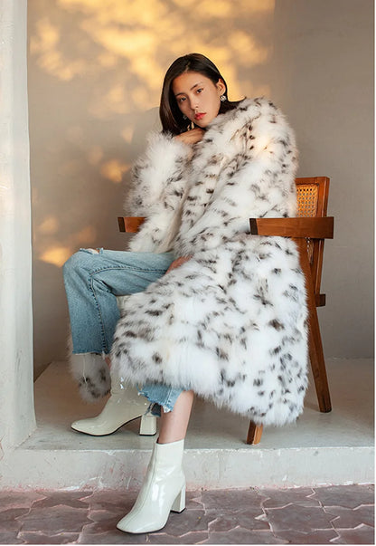 Long Fluffy Fur Coat Luxury Coat