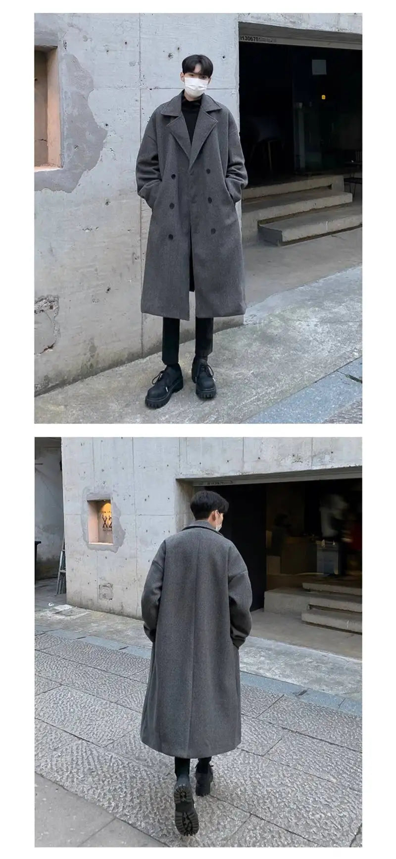 Long Padding Windbreaker Korean Luxury Coat