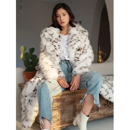 Long Fluffy Fur Coat Luxury Coat