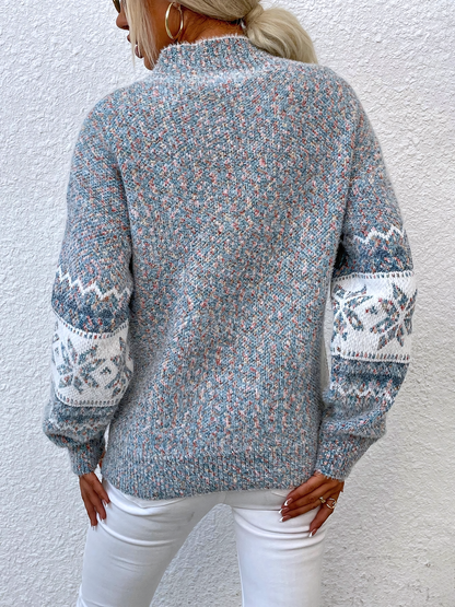 2 PCS Christmas Crewneck Knitted Sweater