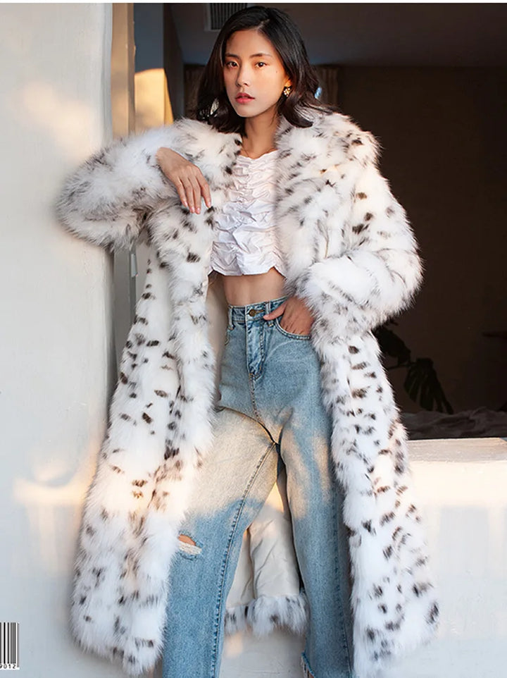 Long Fluffy Fur Coat Luxury Coat