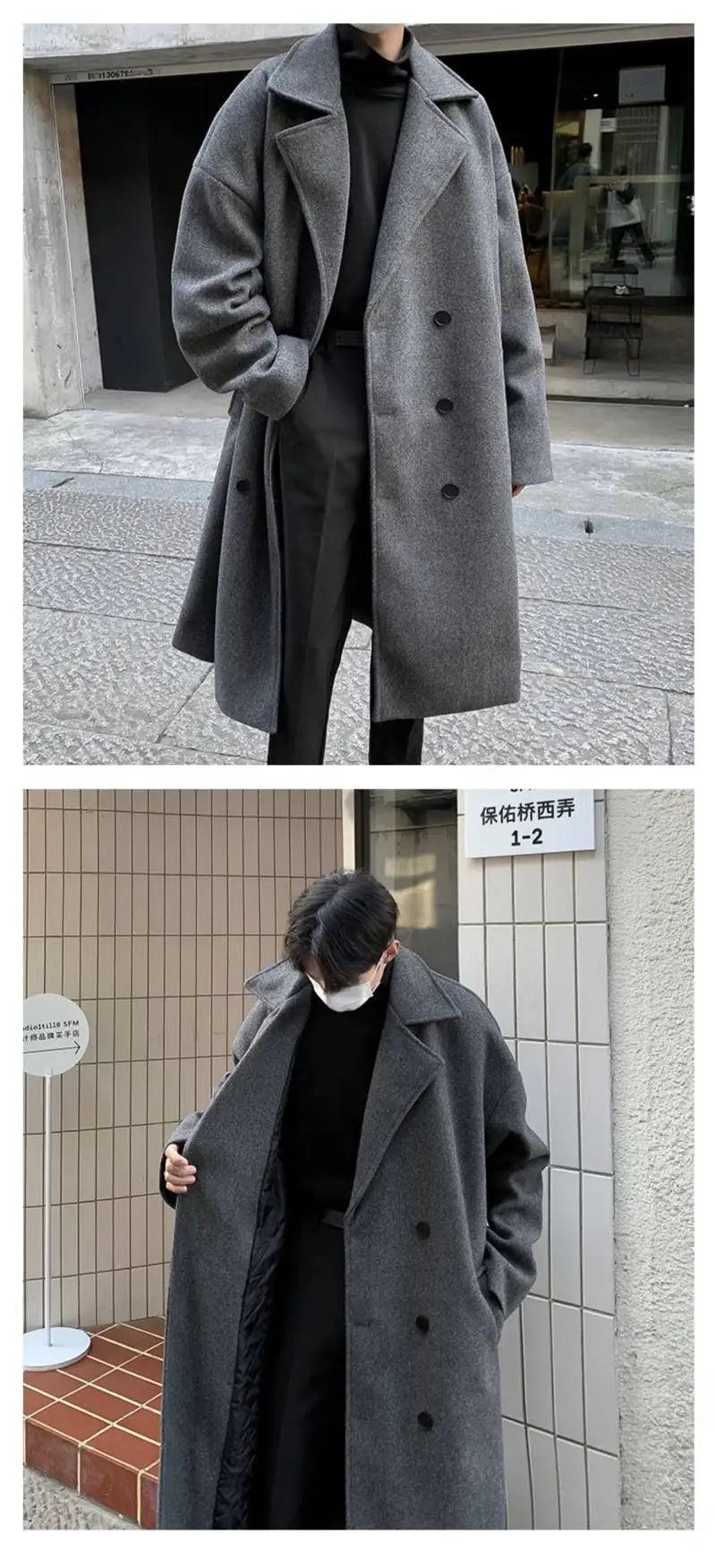 Long Padding Windbreaker Korean Luxury Coat