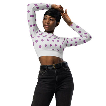 Dots Long Sleeve Crop Top