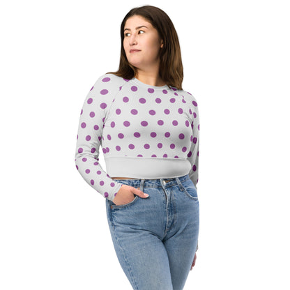 Dots Long Sleeve Crop Top