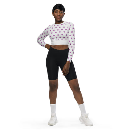 Dots Long Sleeve Crop Top