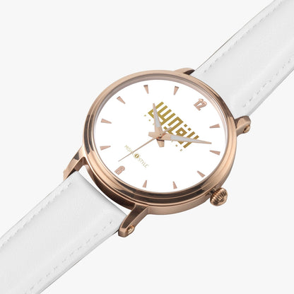 Unisex Automatic Watch (Rose Gold) - White Leather