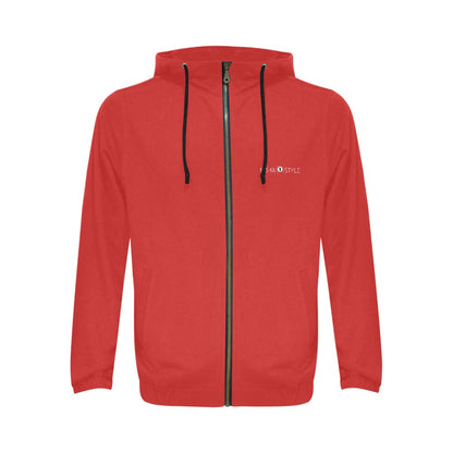 Classic Zip Red Hoodie